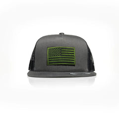 USA Green Flag Patch Trucker