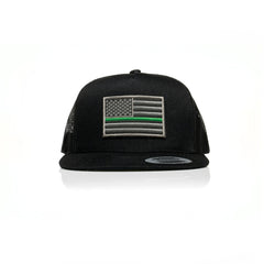 Thin Green Line Patch Trucker