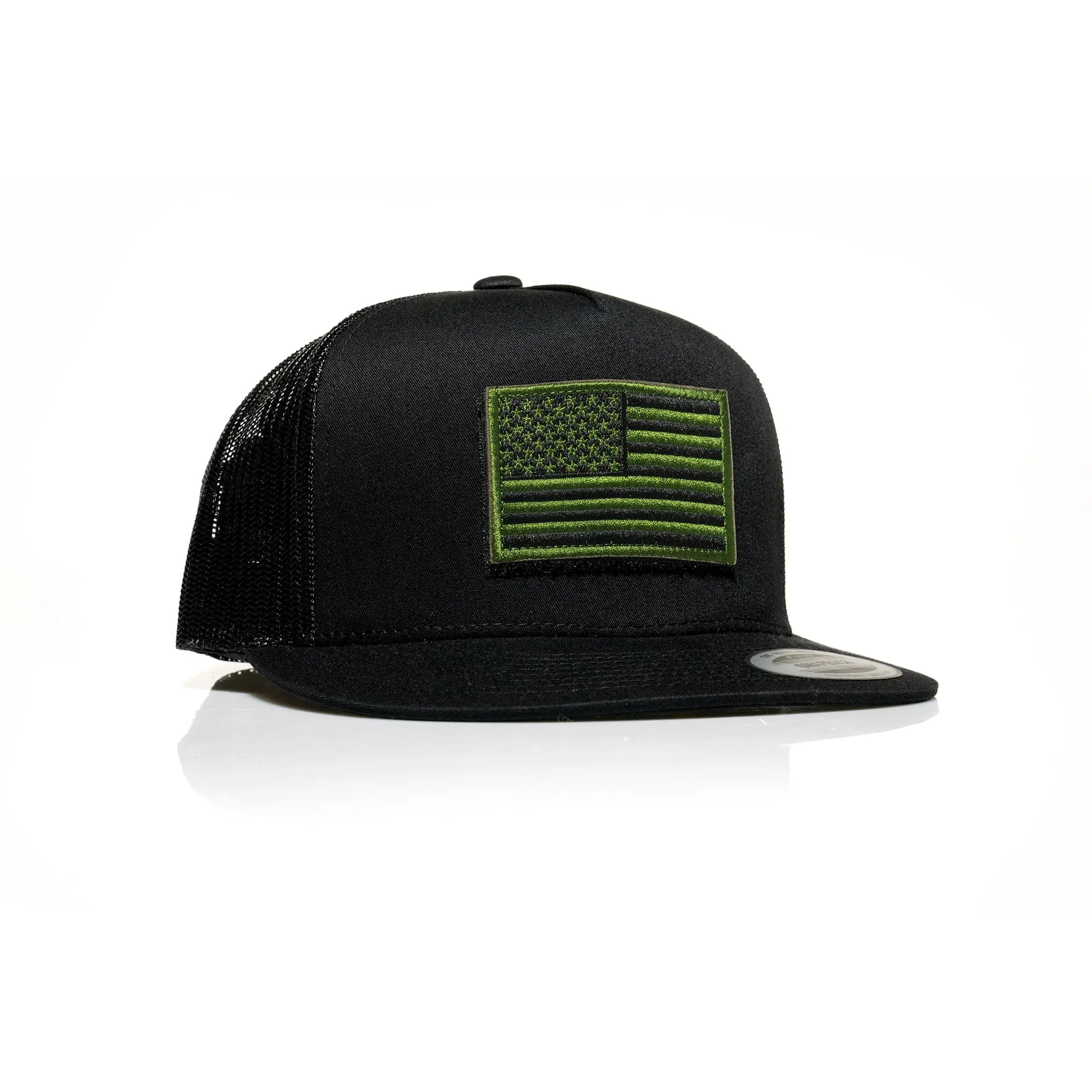 USA Green Flag Patch Trucker