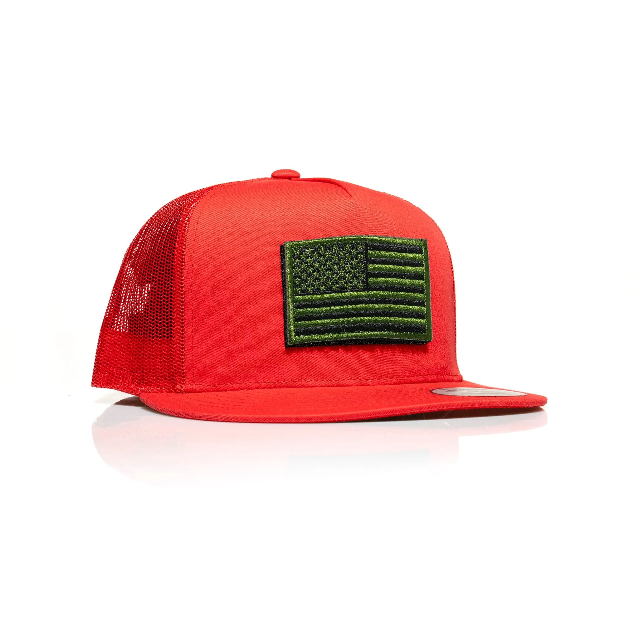 USA Green Flag Patch Trucker