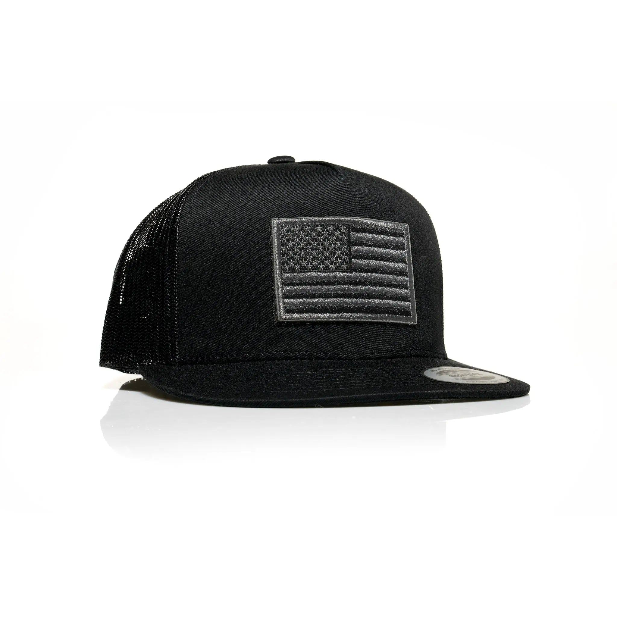 USA Black Flag Patch Trucker