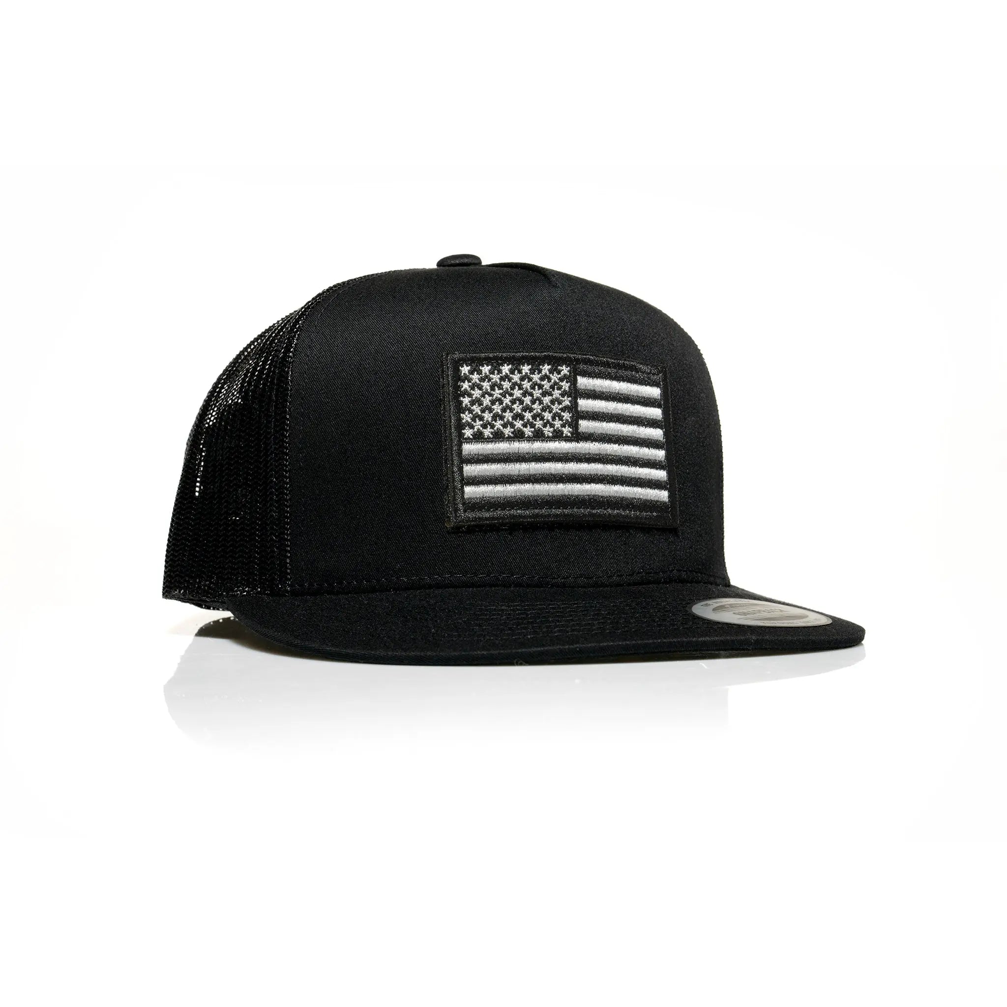 USA Black Flag Patch Trucker