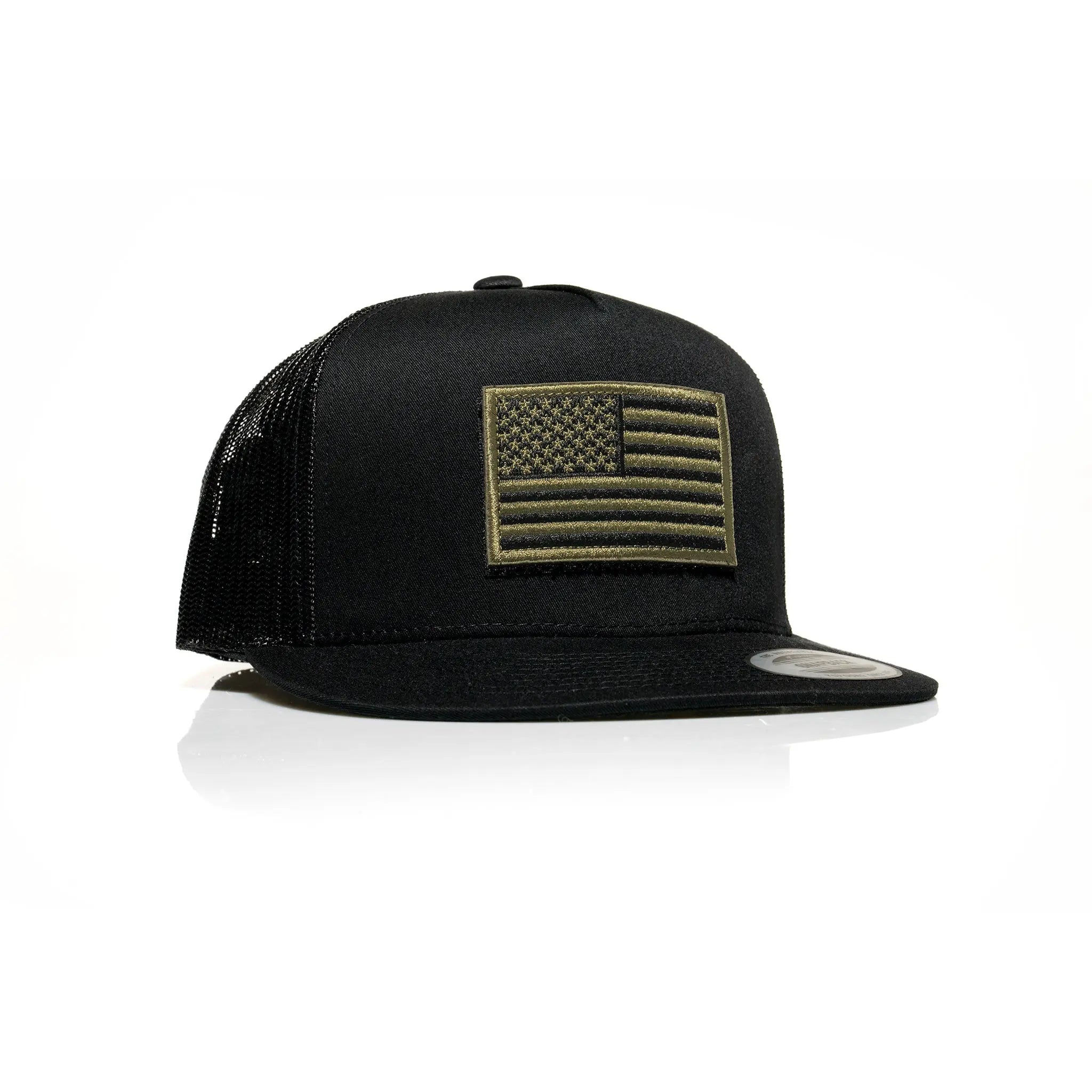 USA Green Flag Patch Trucker
