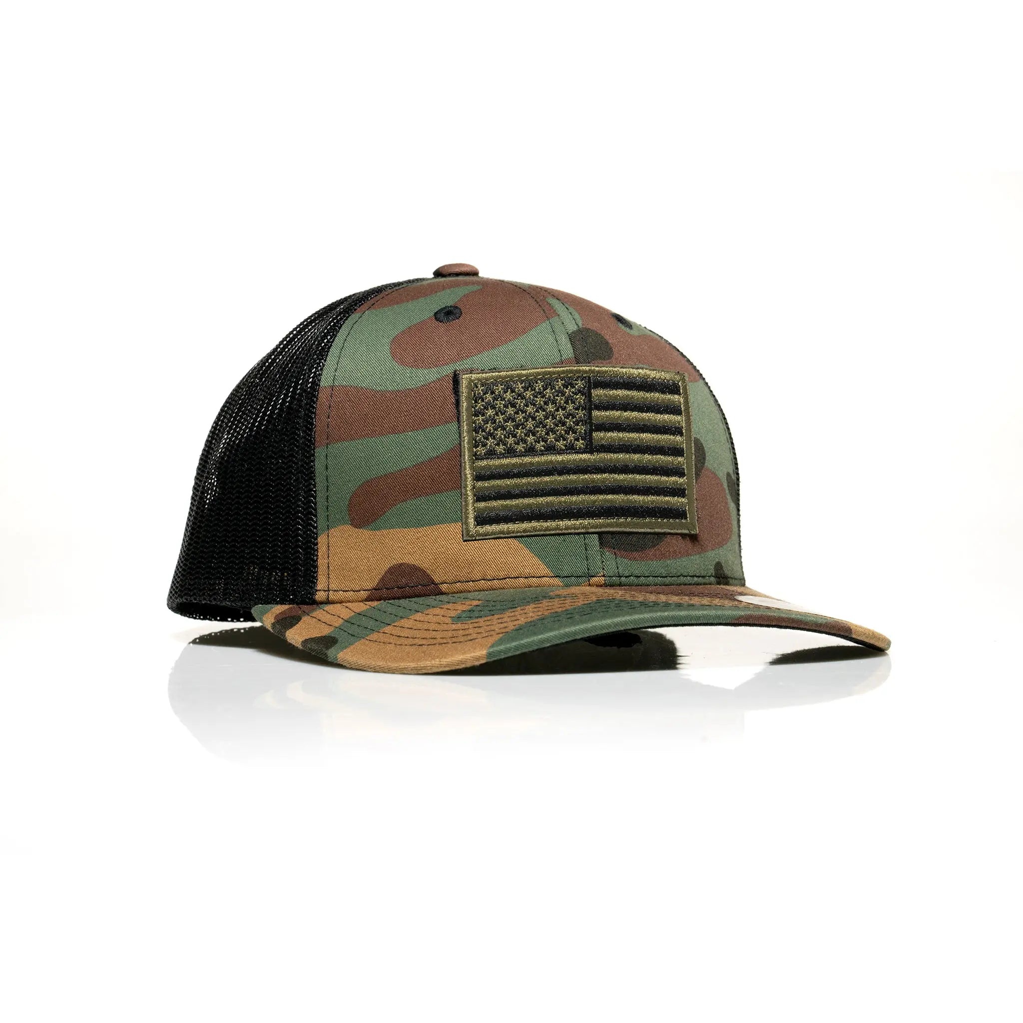 USA Green Flag Patch Trucker