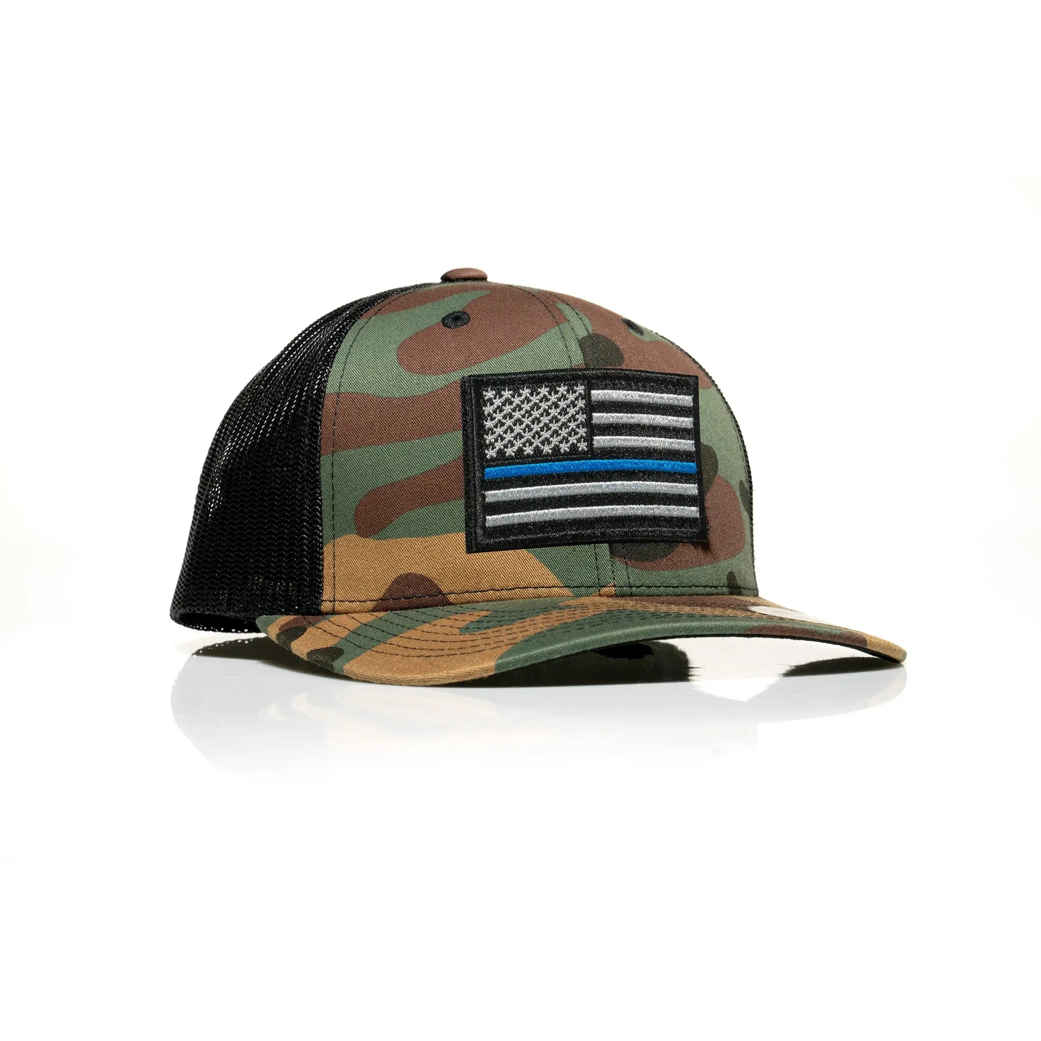 Thin Blue Line Patch Trucker
