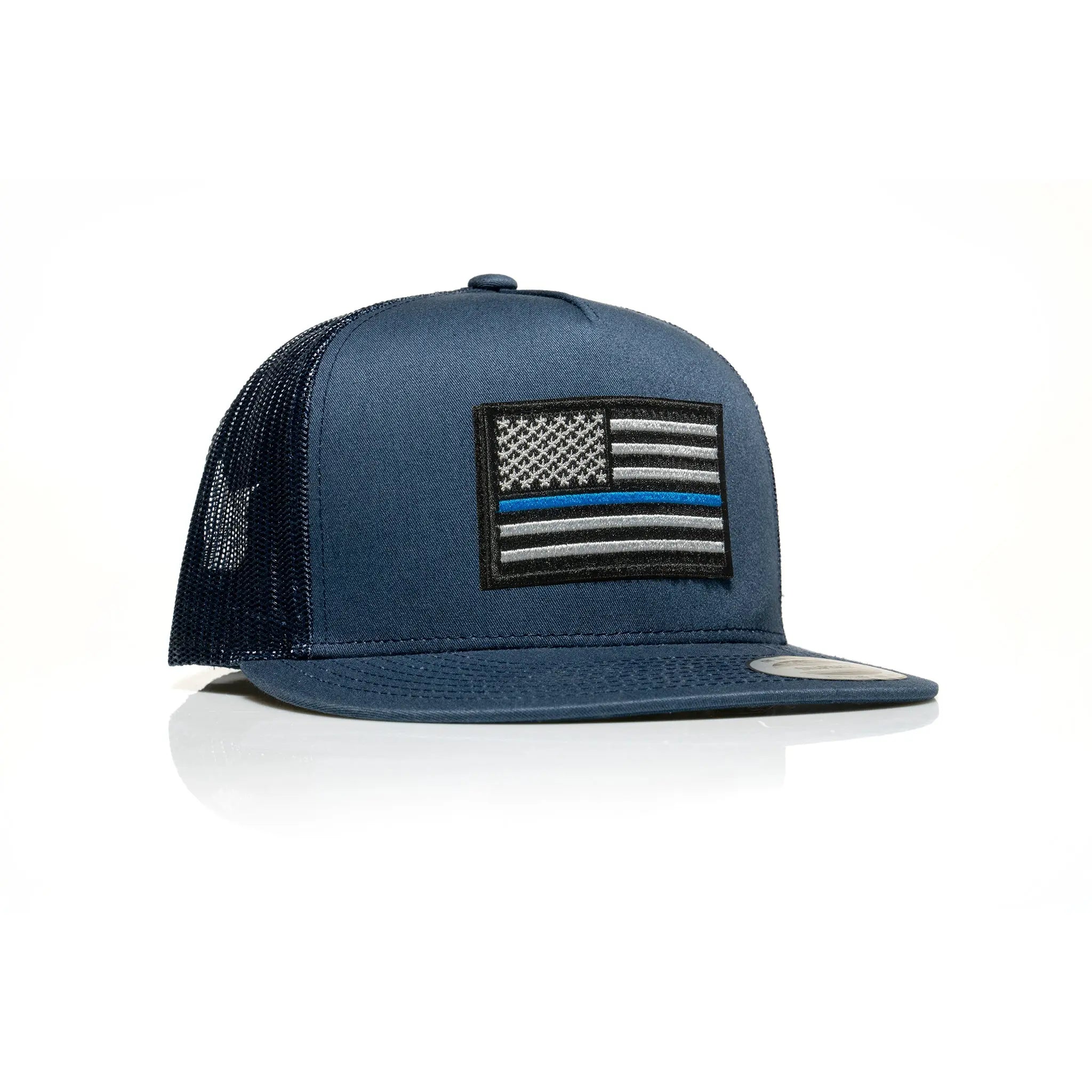 Thin Blue Line Patch Trucker