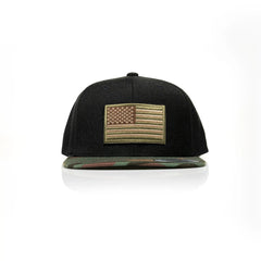 USA Tan Flag Patch Snapback
