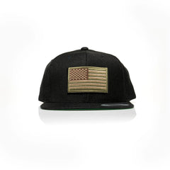 USA Tan Flag Patch Snapback