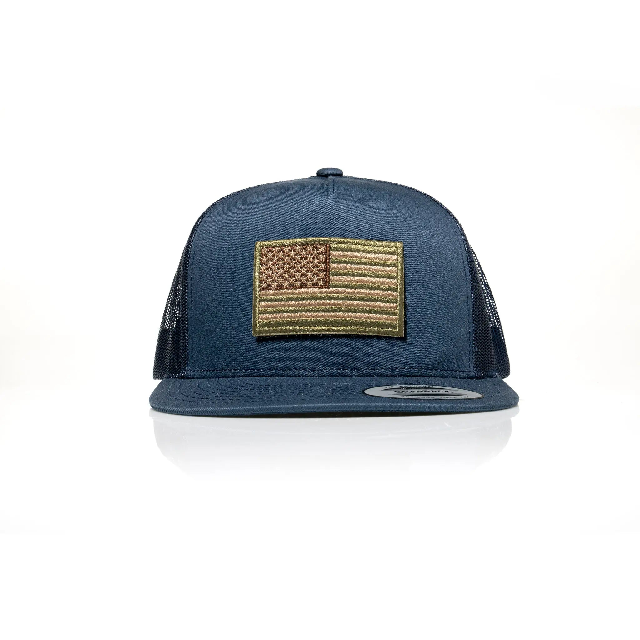 USA Tan Flag Patch Trucker