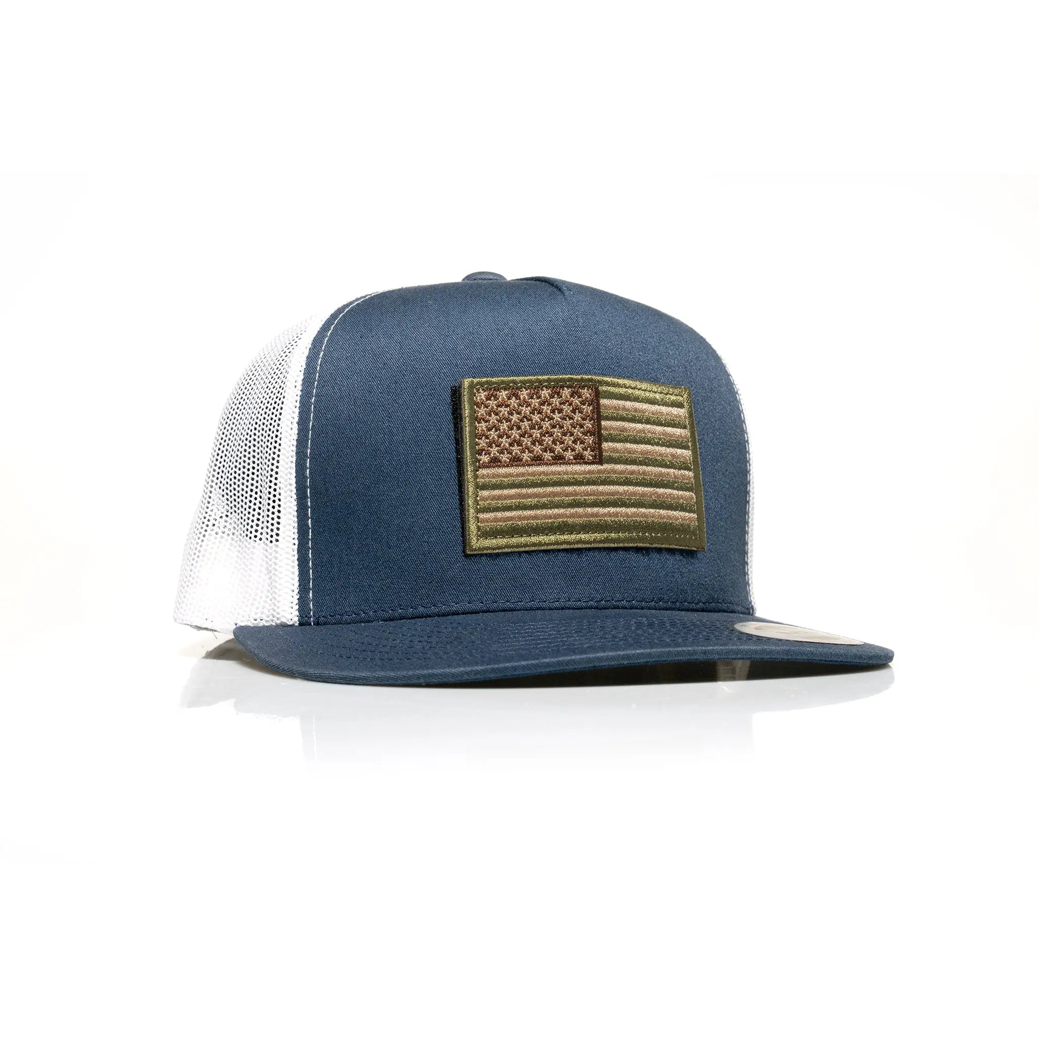 USA Tan Flag Patch Trucker